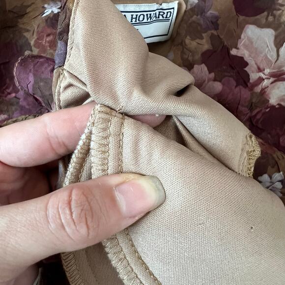 Jessica Howard Petite Floral Chiffon Midi Dress Brown Purple Overlay 90s‎ Mom - Picture 12 of 13